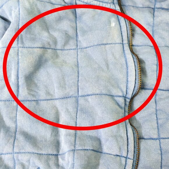 Free People Dolman Quilted Knit Jacket Top Oversized Zip-Up Slouchy L NWD 284212 - Picture 5 of 8